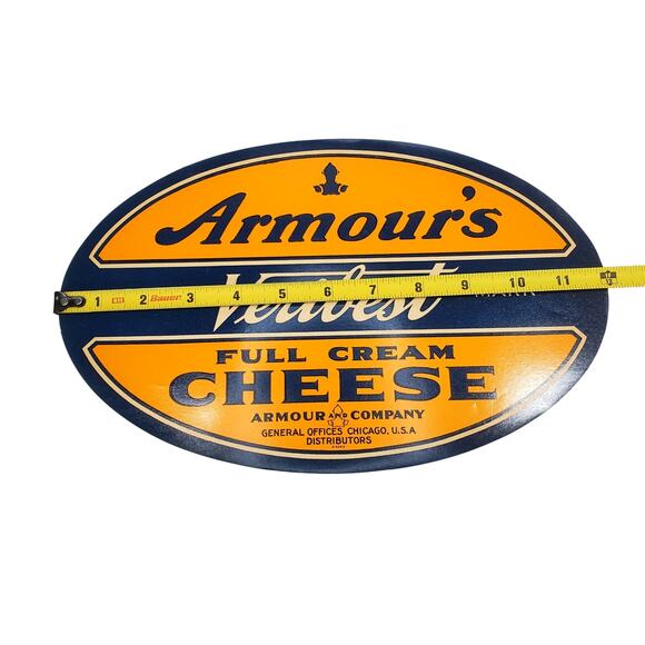 Vintage Old Armour’s Veribest Full Cream Cheese Crate Box Label Chicago 12" - Picture 3 of 4